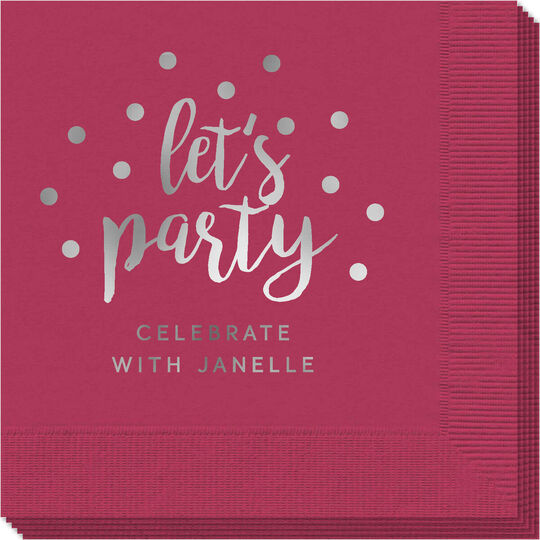 Confetti Dots Let's Party Napkins